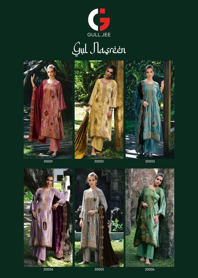 Nasreen By Gull Jee Winter Wear Velvet Salwar Kameez Wholesale Price In Surat
